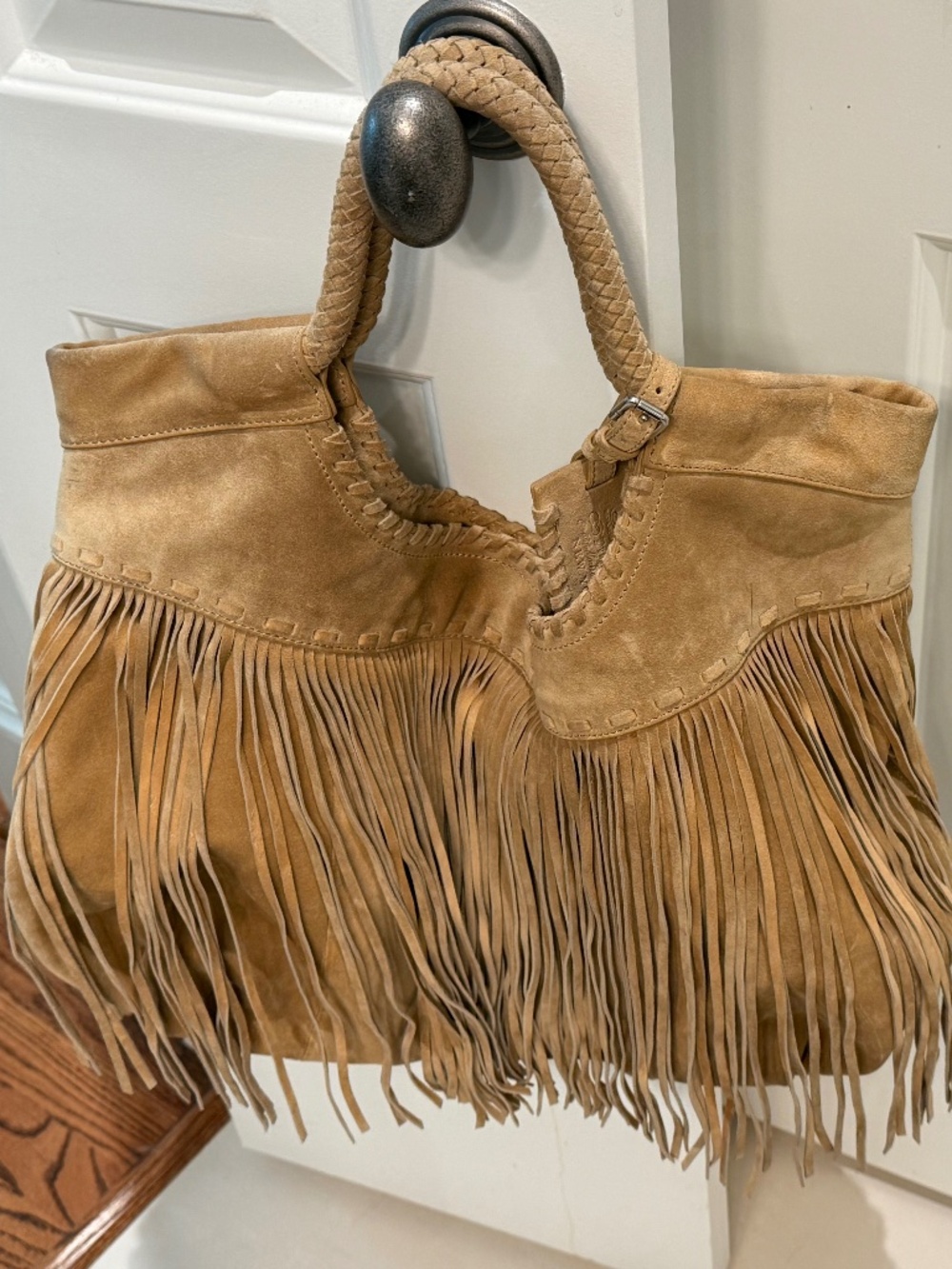 Polo Ralph Lauren Fringe Bag Tan Suede